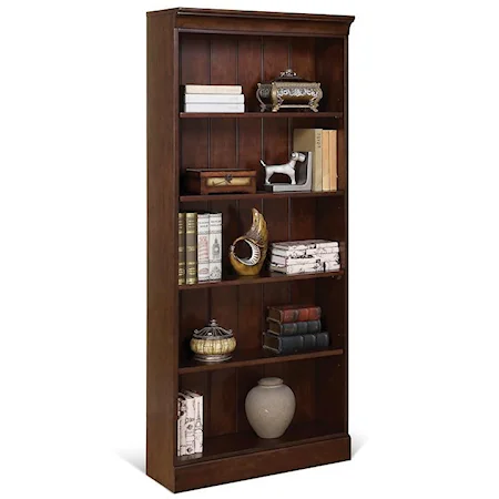 72-Inch Bookcase with 3 Adjustable Shelves and 2 Fixed Shelves